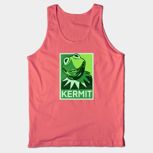 Green kermit Tank Top by MustGoon